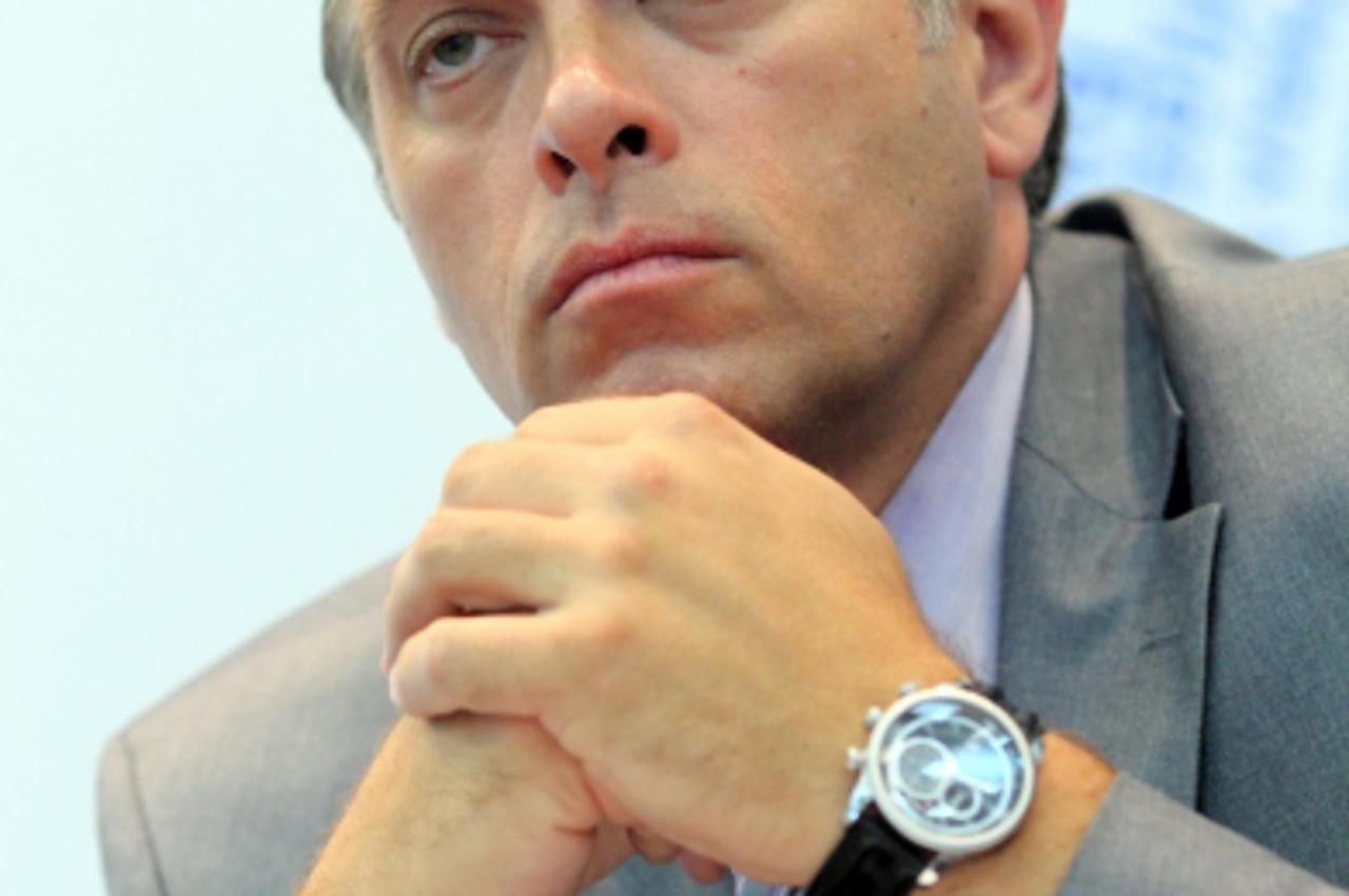 '10.07.2012., Zagreb -   Predstavljanje programa restrukturiranja HZ-a , Hrvatskih Zeljeznica  koji su predstavili Ministar Sinisa Hajdas Doncic i uprava HZ-a  Rene Valcic,Damir Grgic, Ivan Leskovic, 