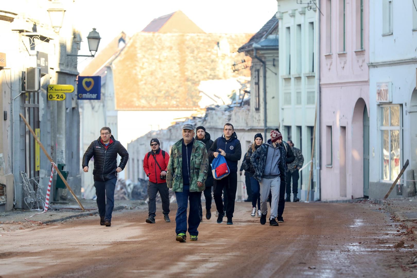 01.01.2021., Petrinja - Snazan potres pogodio je Hrvatsku 29.12., epicentar potresa magnitude 6.2 je bio 3 kilometra od Petrinje. Photo: Marko Prpic/PIXSELL