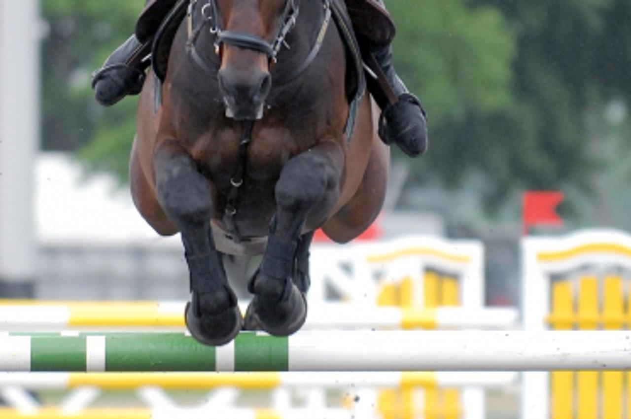 'sport...zagreb...19.04.2009. ...hipodrom, preponsko jahanje...gugic denis... Photo: Matija Habljak/Vecernji list'