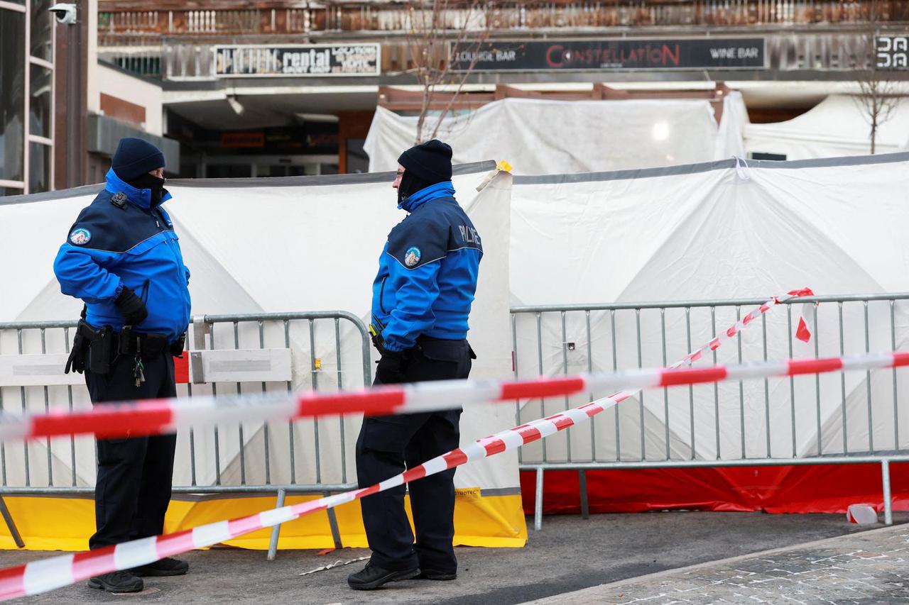 Aftermath of New Year's Eve party fire and explosion at "Le Constellation" bar in Crans-Montana