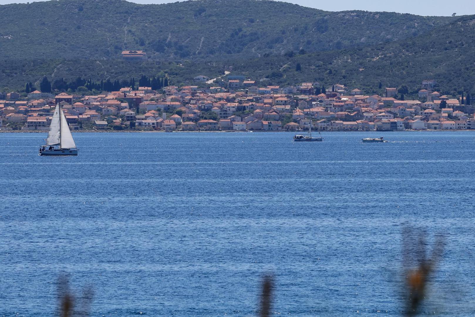 30.04.2025., Zadar - Mjesto na kojem je doslo do sudara trajekta i jedrilice Photo: Sime Zelic/PIXSELL