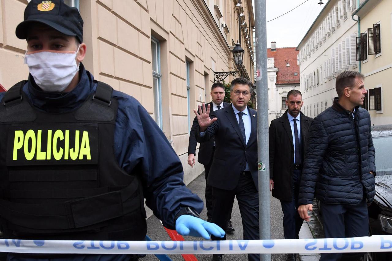 Zagreb: Nogostup na Markovom trgu gdje je ranjeni policajac krvario