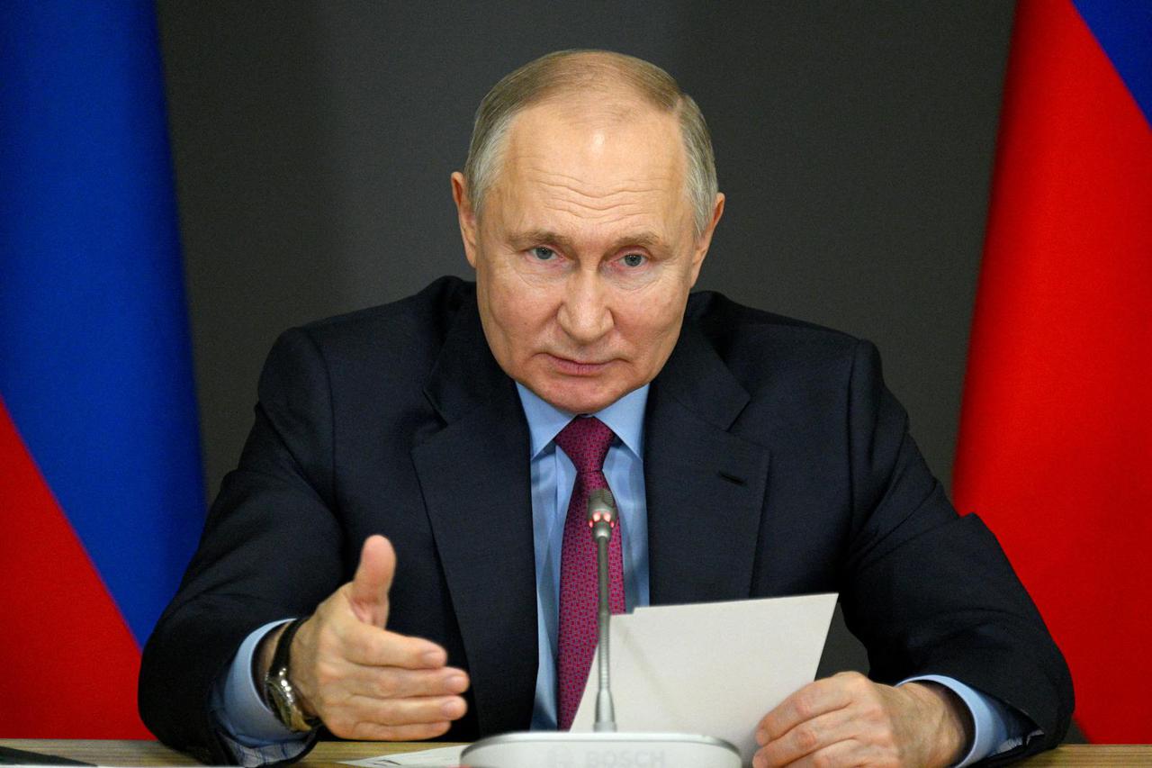Russian President Vladimir Putin chairs a meeting in Chelyabinsk