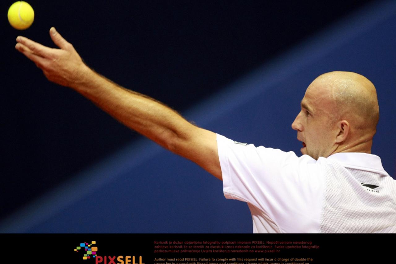 \'03.02.2011., Dom sportova, trg Kresimira Cosica 11, Zagreb - ATP turnir PBZ Zagreb Indoors, Ivan Ljubicic (Hrvatska) - Daniel Brands (Njemacka).   Photo: Sanjin Strukic/PIXSELL\'