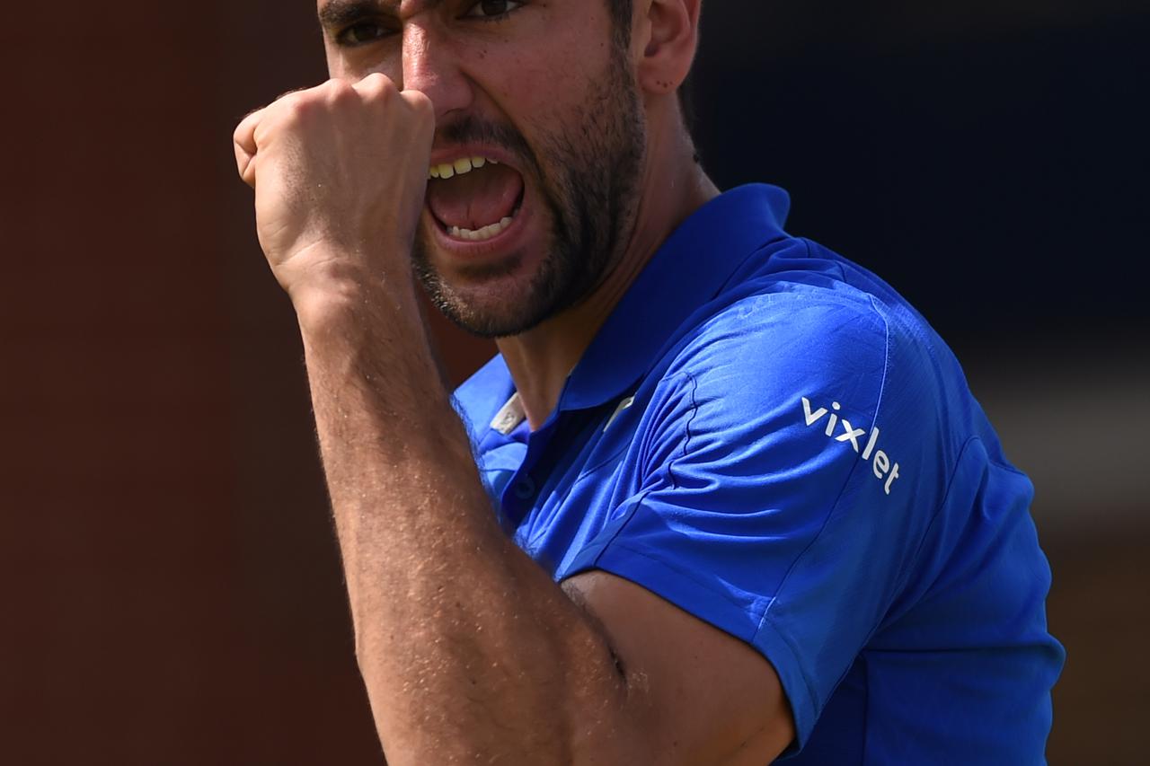 Britain Tennis - Aegon Championships - Queens Club, London - 17/6/16 Croatia's Marin Cilic celebrates during his quarter final match Action Images via Reuters / Tony O'Brien Livepic EDITORIAL USE ONLY.