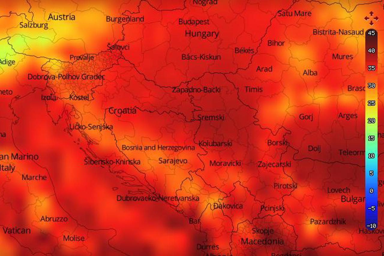 karta, vrućine