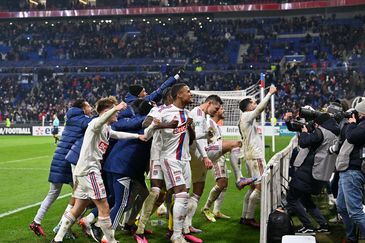 8ème de finale de la Coupe de France 2023 "Lyon - Lille (2-2 / t.a.b. 4-2)" au Groupama Stadium