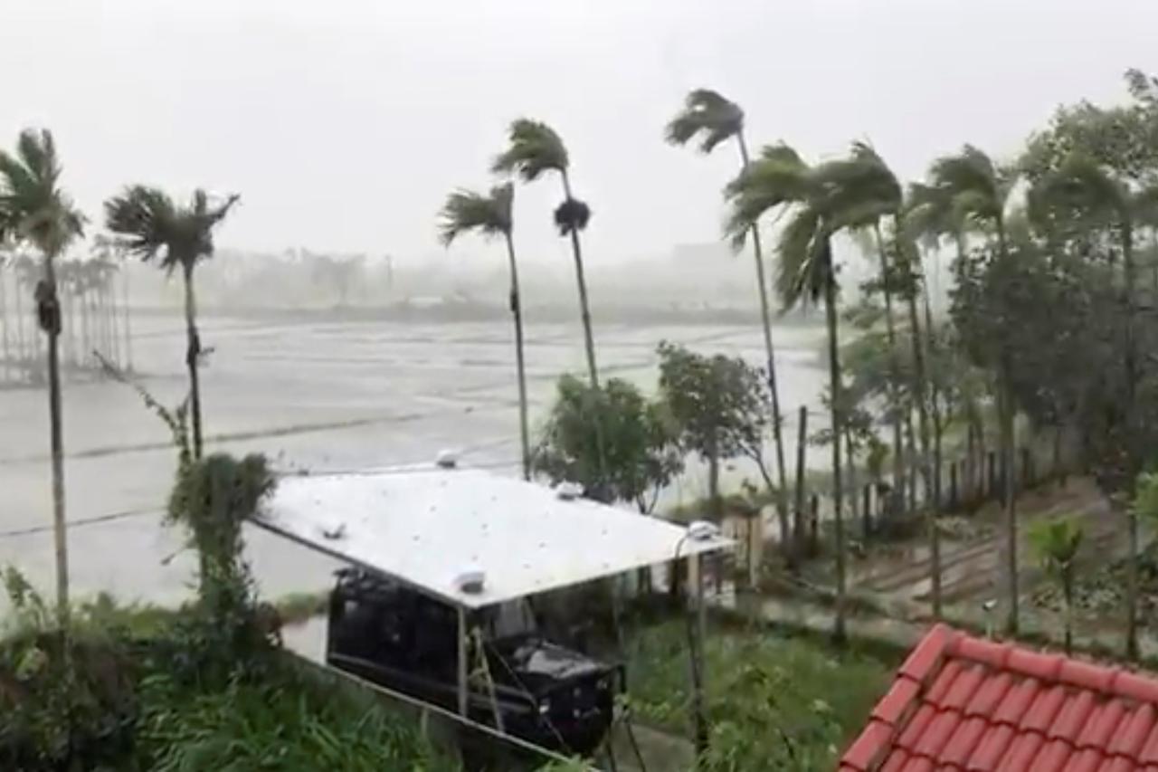 General view as Typhoon Molave sweeps through Hoi An