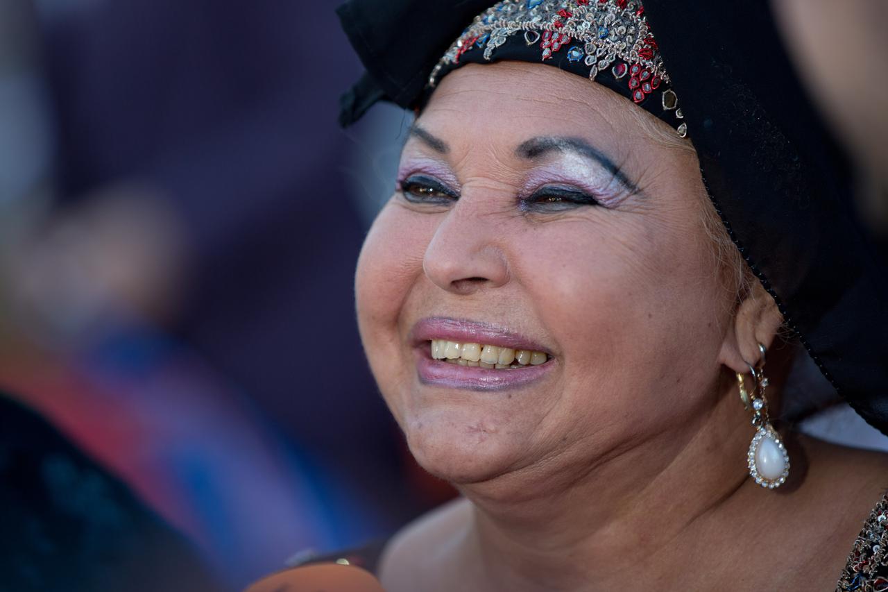 Singer Esma Redzepova Teodosievska representing F.Y.R. Macedonia comes along the red carpet before the opening ceremony of the Eurovision Song Contest 2013 in Malmo, Sweden, 12 May 2013. The grand final of the 58th Eurovision Song Contest (ESC) takes plac