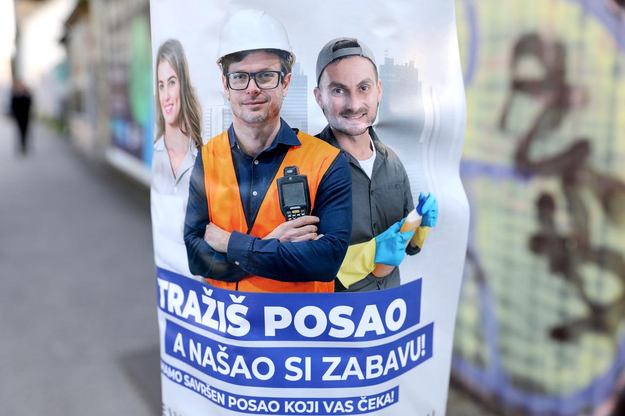 Zagreb: Plakati pozivaju domaće radnike na rad u inozemstvo
