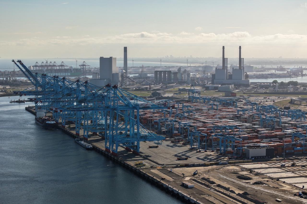 View of the Port of Rotterdam
