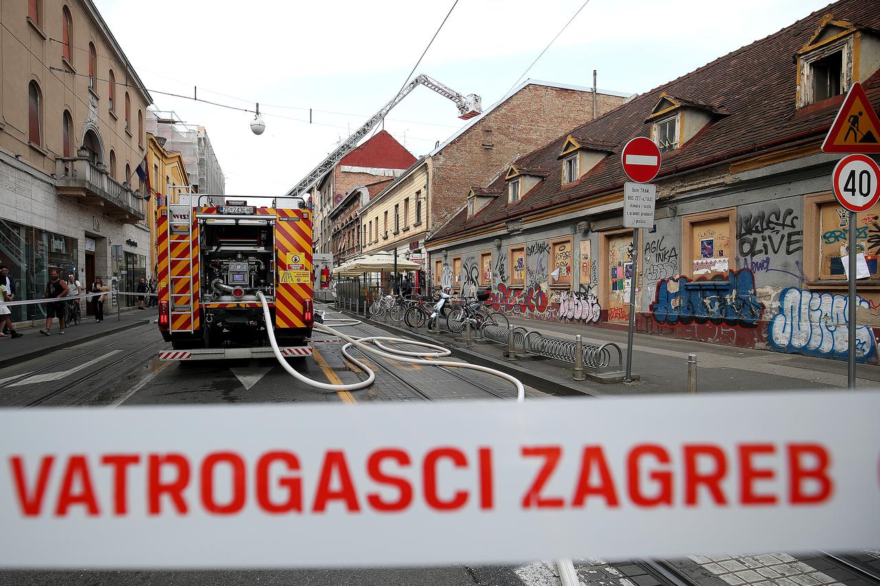 Zagreb: Požar u zgradi u Frankopanskoj ulici