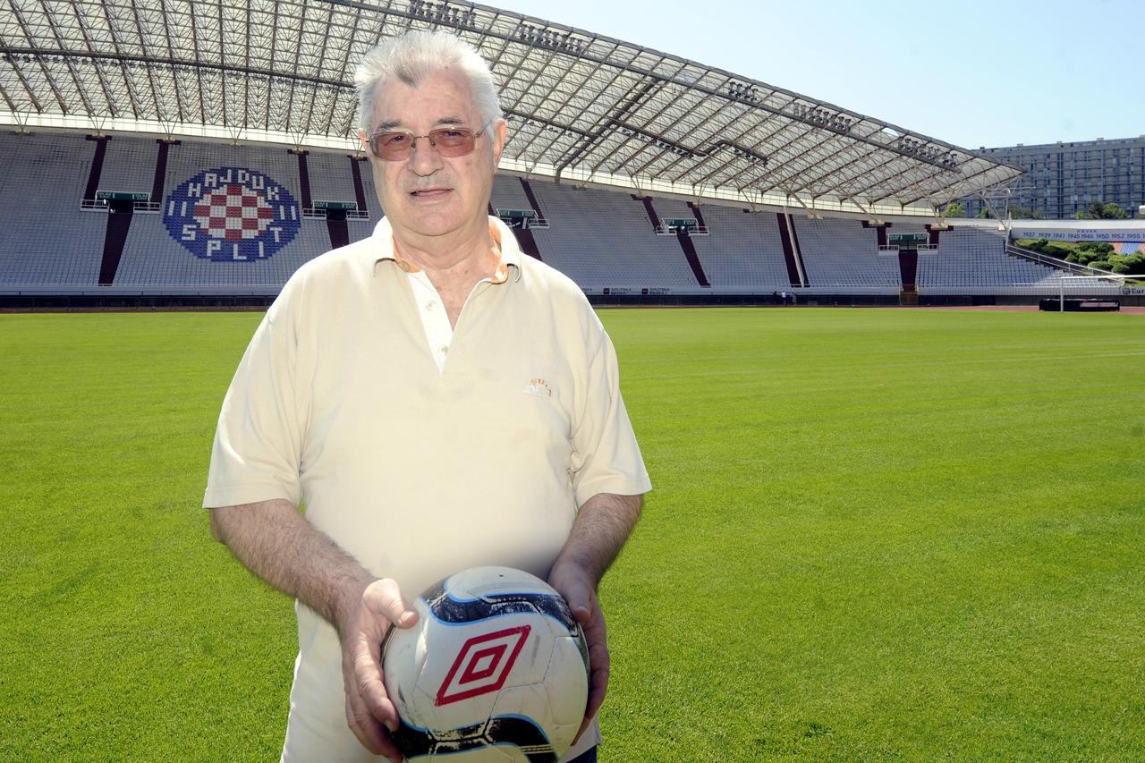 30.05.2012., Split - Dragan Holcer, legendarni igrac Hajduka, na Poljudu.  Photo: Tino Juric/PIXSELL