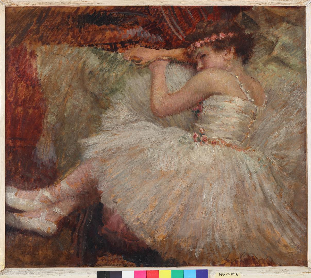 Vlaho Bukovac, Mala balerina, 1918., ulje na kartonu, 49 x 57 cm, Moderna galerija Zagreb