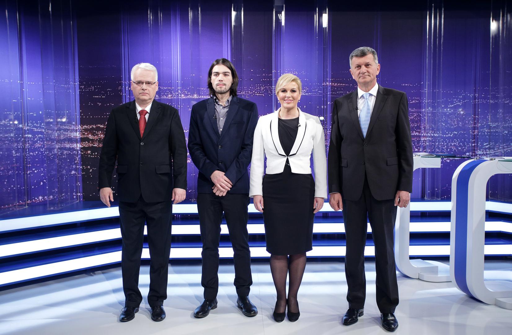 Na posljednjim izborima bilo je samo četvero kandidata. Iako je Ivo Josipović u prvom krugu bio bolji, Kolinda Grabar-Kitarović pobijedila je u drugom. Kandidati su bili i Ivan Vilibor Sinčić (16,42 posto) i Milan Kujundžić (6,3). 