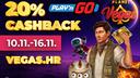 Play’n GO tjedan cashbacka na Vegas.hr uz 20% povrata!