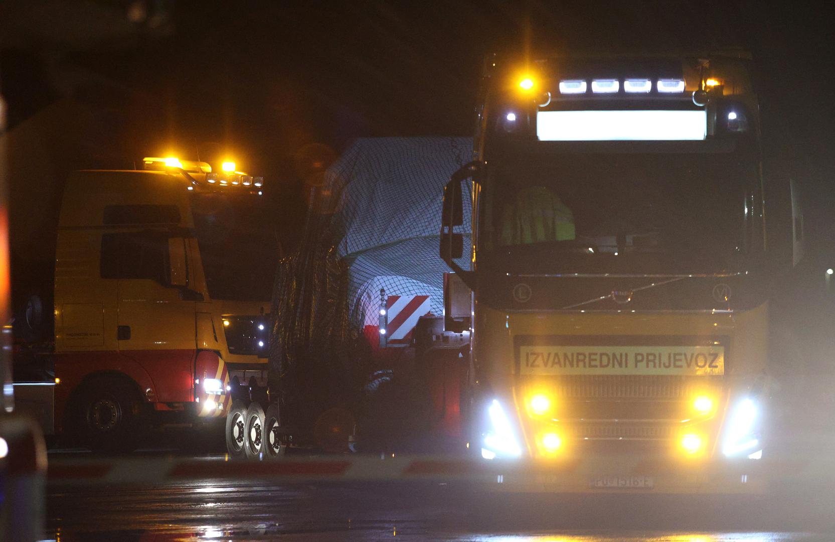 10.12.2023, Rijeka -  Konvoj sastavljen od sedam kamiona i 22 Bradleya krenuo iz rijecke luke prema Slavonskom Brodu.  Photo: Nel Pavletic/PIXSELL