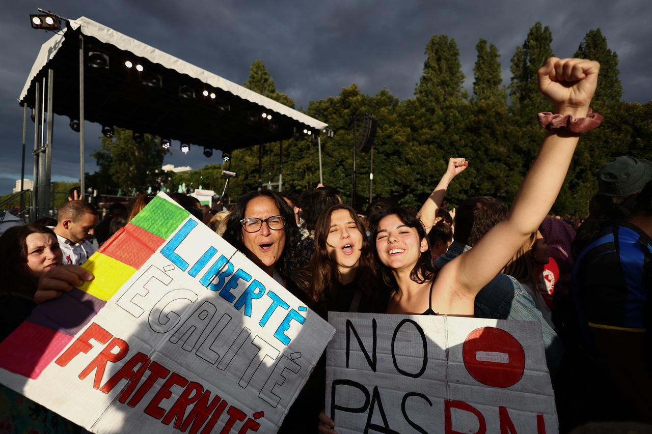 La France Insoumise party reacts after second round results of the 2024 snap legislative elections