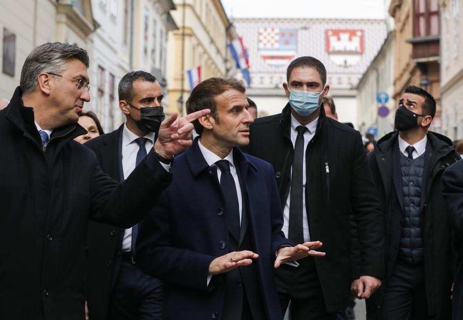 Andrej Plenković i Emmanuel Macron prošetali su Gornjim gradom