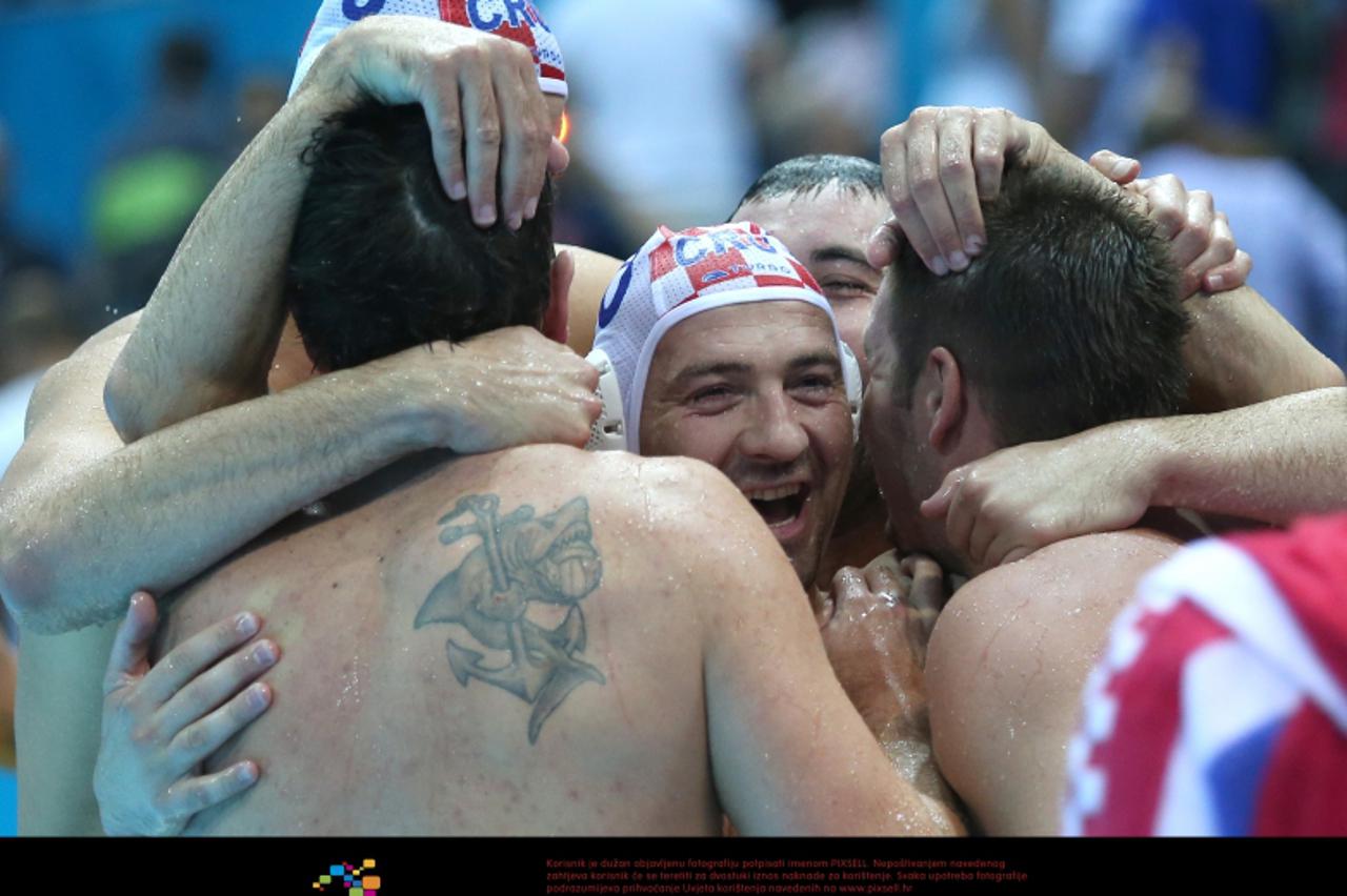 '10.08.2012., London, Engleska - Ljetne Olimpijske igre, vaterpolo, polufinale, Hrvatska - Crna Gora. Samir Barac. Photo: Sanjin Strukic/PIXSELL'