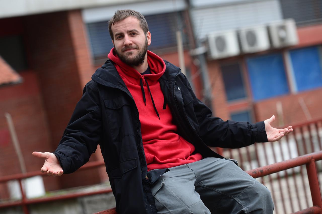 16.12.2016., Zagreb - Reper Stjepko Galovic zvani Kandzija, u naselju Vrbani.  Photo: Marko Prpic/PIXSELL