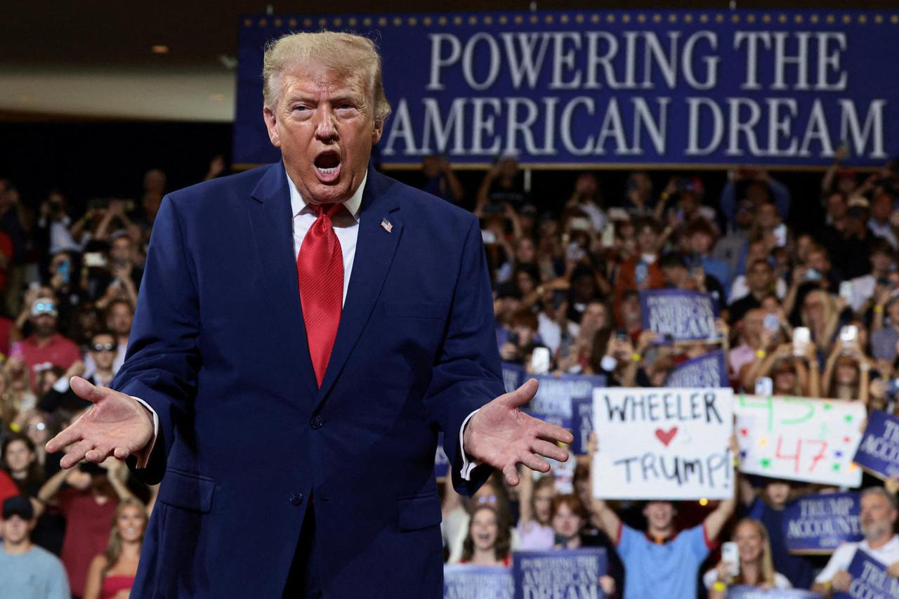 U.S. President Trump visits Marietta, Georgia, to deliver remarks on the 'Trump Accounts'