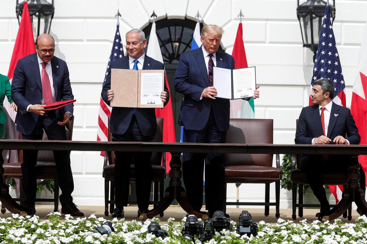 FILE PHOTO: U.S. President Trump hosts leaders for Abraham Accords signing ceremony at the White House in Washington
