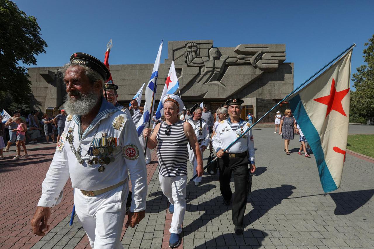People celebrate Russia's Navy Day in Sevastopol