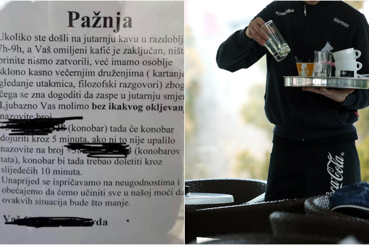 Ilustracija, konobar