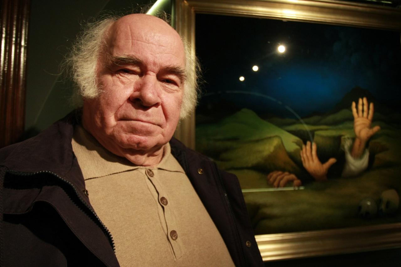 '25.02.2011., Basaricekova 22, Zagreb - slikar Mijo Kovacic uz svoje radove  u novoj galeriji na Gornjem gradu. Photo: Sanjin Strukic/PIXSELL'
