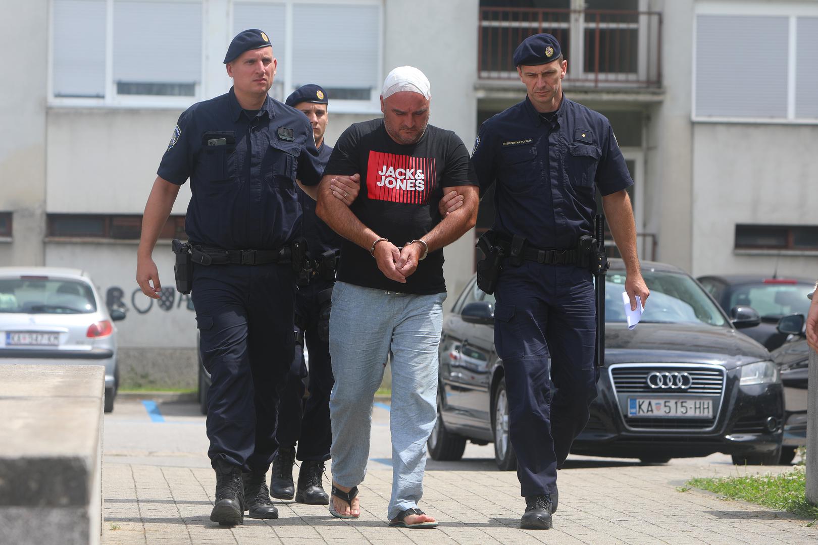 01.07.2024., Karlovac - Privodenje na ispitivanje na Zupanijski sud osumnjicenog za napad i ozlijedivanje biciklista u Vojnicu. Photo: Kristina Stedul Fabac/PIXSELL