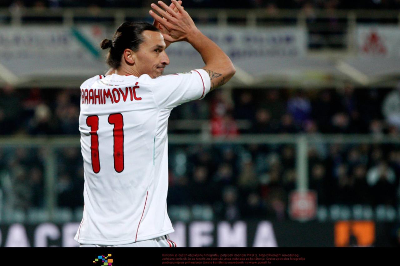 '19.11.2011, Stadion Artemio Franchi, Florenz, ITA, Serie A, AC Florenz vs AC Mailand, 12. Spieltag, im Bild Zlatan Ibrahimovic Milan // during the football match of Italian \'Serie A\' league, 12th r
