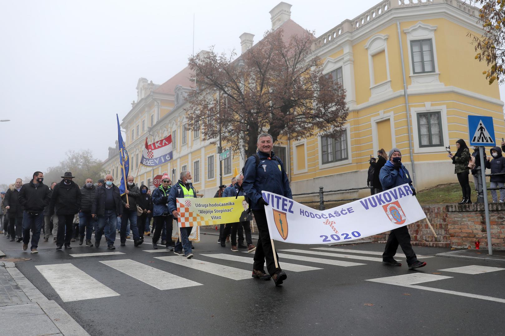 18.11.2019., Vukovar - Dan sjecanja na zrtvu Vukovara i Skabrnje 1991.-2020. Krenula Kolona sjecanja u posebnim okolnostima zbog epidemije koronavirusa. Photo: Emica Elvedji/PIXSELL