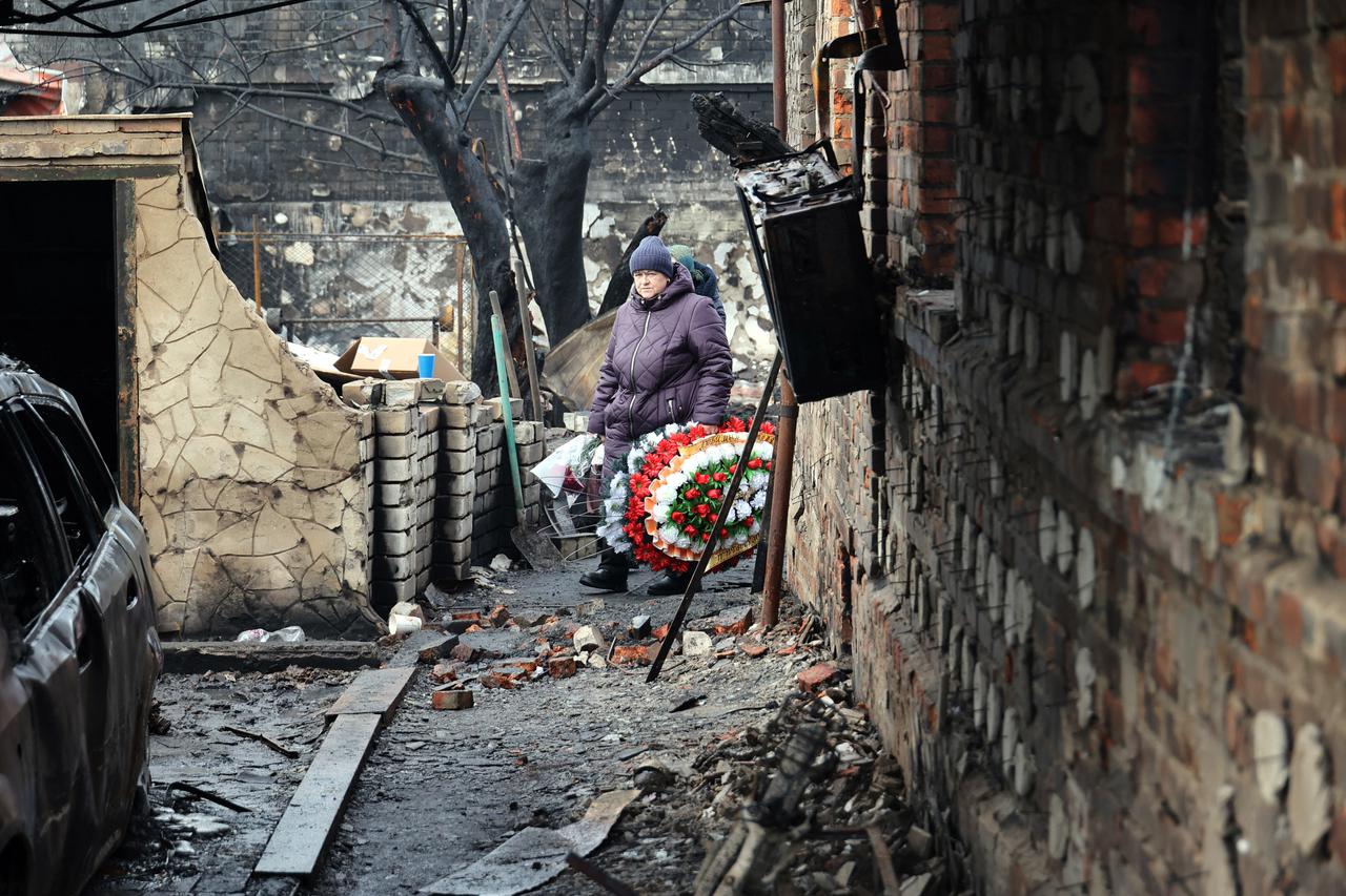 Funeral of Putiatin family killed in Russian drone attack in Kharkiv