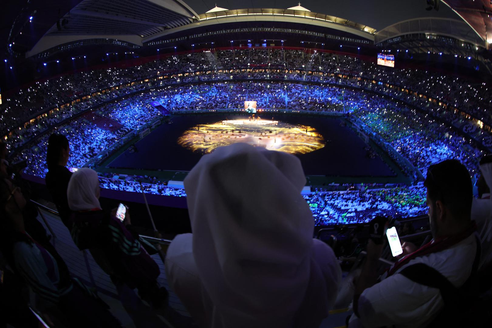 Soccer Football - FIFA World Cup Qatar 2022 - Group A - Qatar v Ecuador - Al Bayt Stadium, Al Khor, Qatar - November 20, 2022 General view inside the stadium during the opening ceremony REUTERS/Amr Abdallah Dalsh Photo: AMR ABDALLAH DALSH/REUTERS