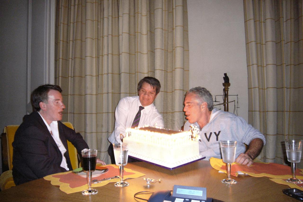 Peter Mandelson sits with late financier and convicted sex offender Jeffrey Epstein in image released by U.S. Justice Department