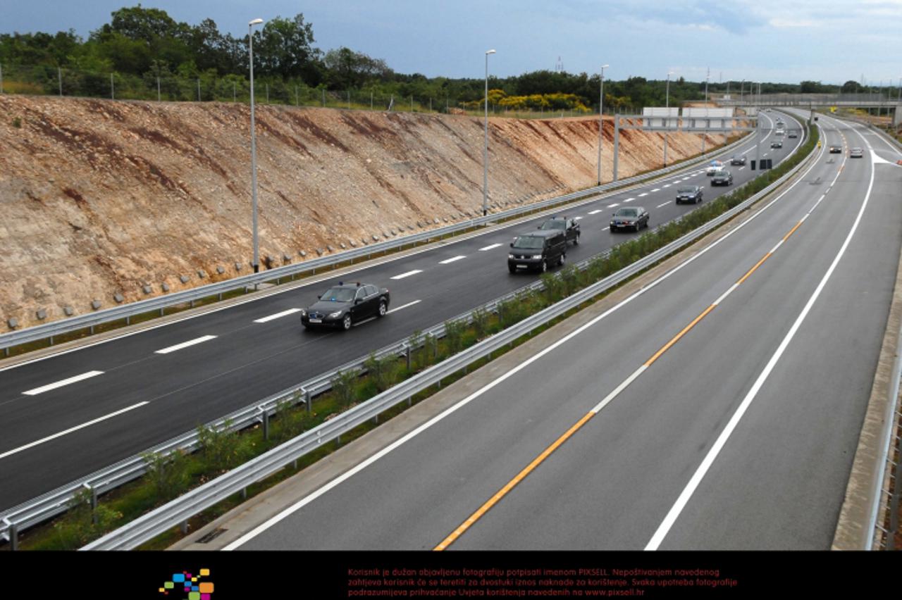 '20.06.2010., Pula - Na odmoristu Pula Istarskog Ipsilona premijerka Jadranka Kosor svecano je otvorila dionicu Pula - Kanfanar. Photo: Dusko Marusic/PIXSELL'