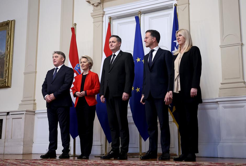 Sarajevo: Članovi Predsjedništva BiH primili predsjednicu Europske komisije Ursulu von der Leyen i premijera Kraljevine Nizozemske Marka Ruttea