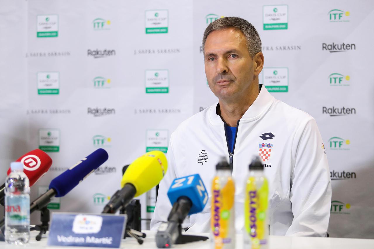 Zagreb: Izbornik hrvatske teniske reprezentacije Vedran Martić održao konferenciju ma medije