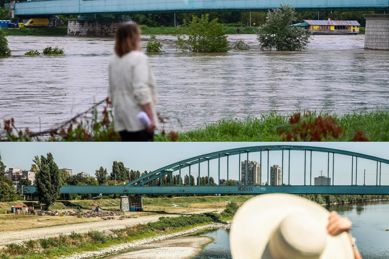 Zagreb: Nizak vodostaj rijeke Save, prije tri godine na istom mjestu bile poplave