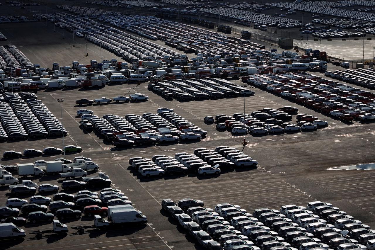 Cars from Chinese automaker BYD arrive at the port of Zarate