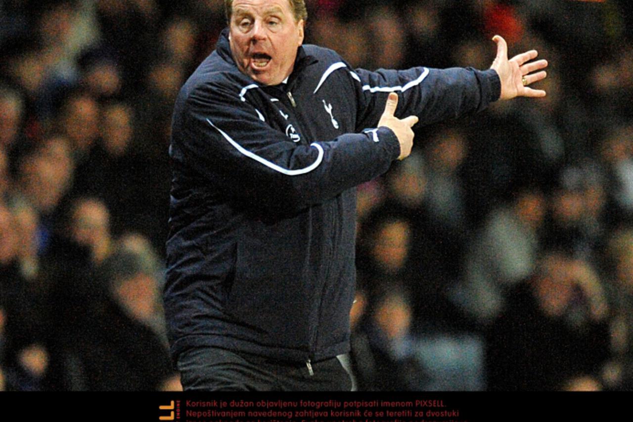 'Tottenham Hotspur manager Harry Redknapp on the touchline Photo: Press Association/Pixsell'