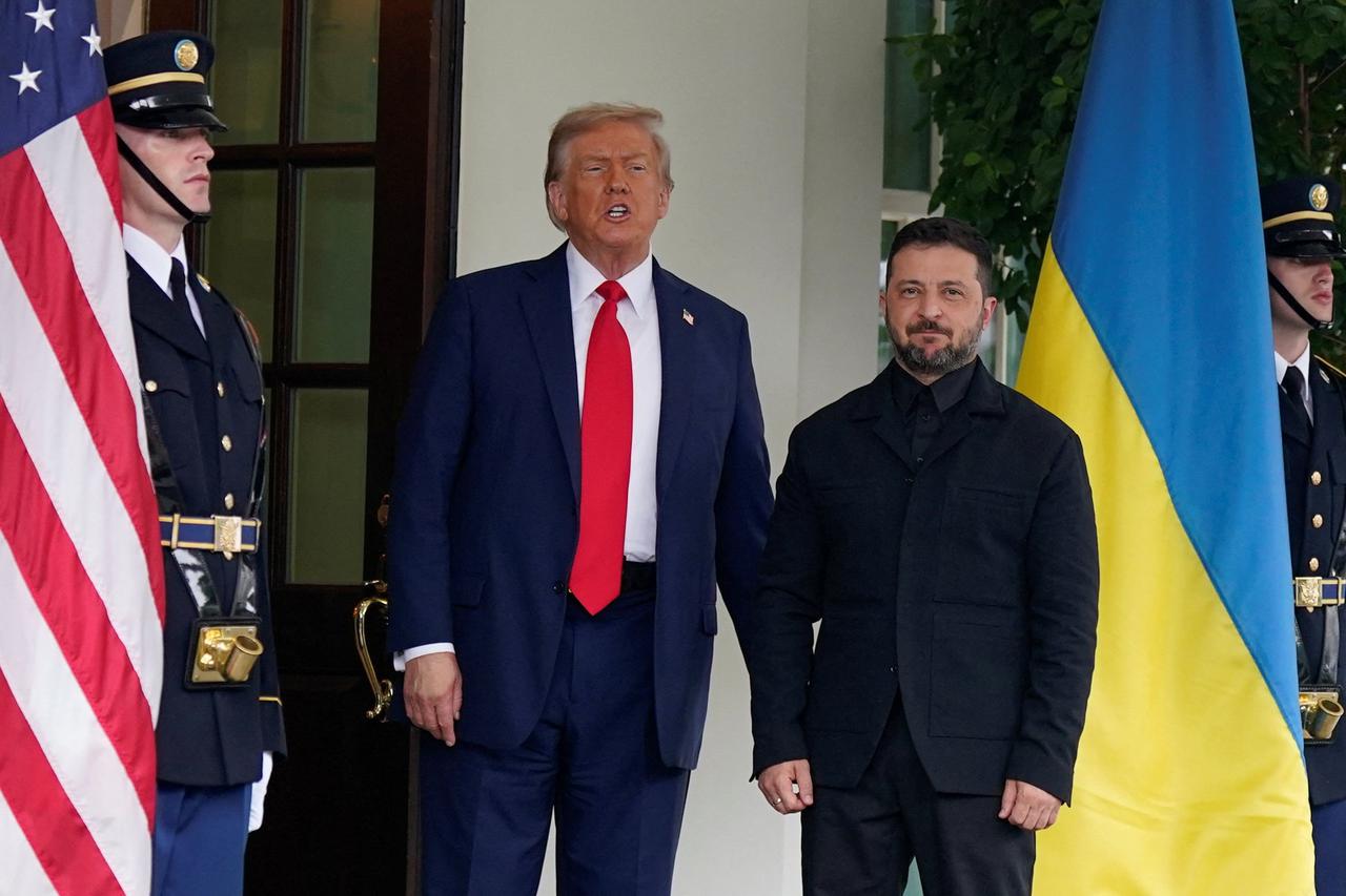 U.S. President Trump meets with Ukrainian President Zelenskiy and European leaders, in Washington, D.C.