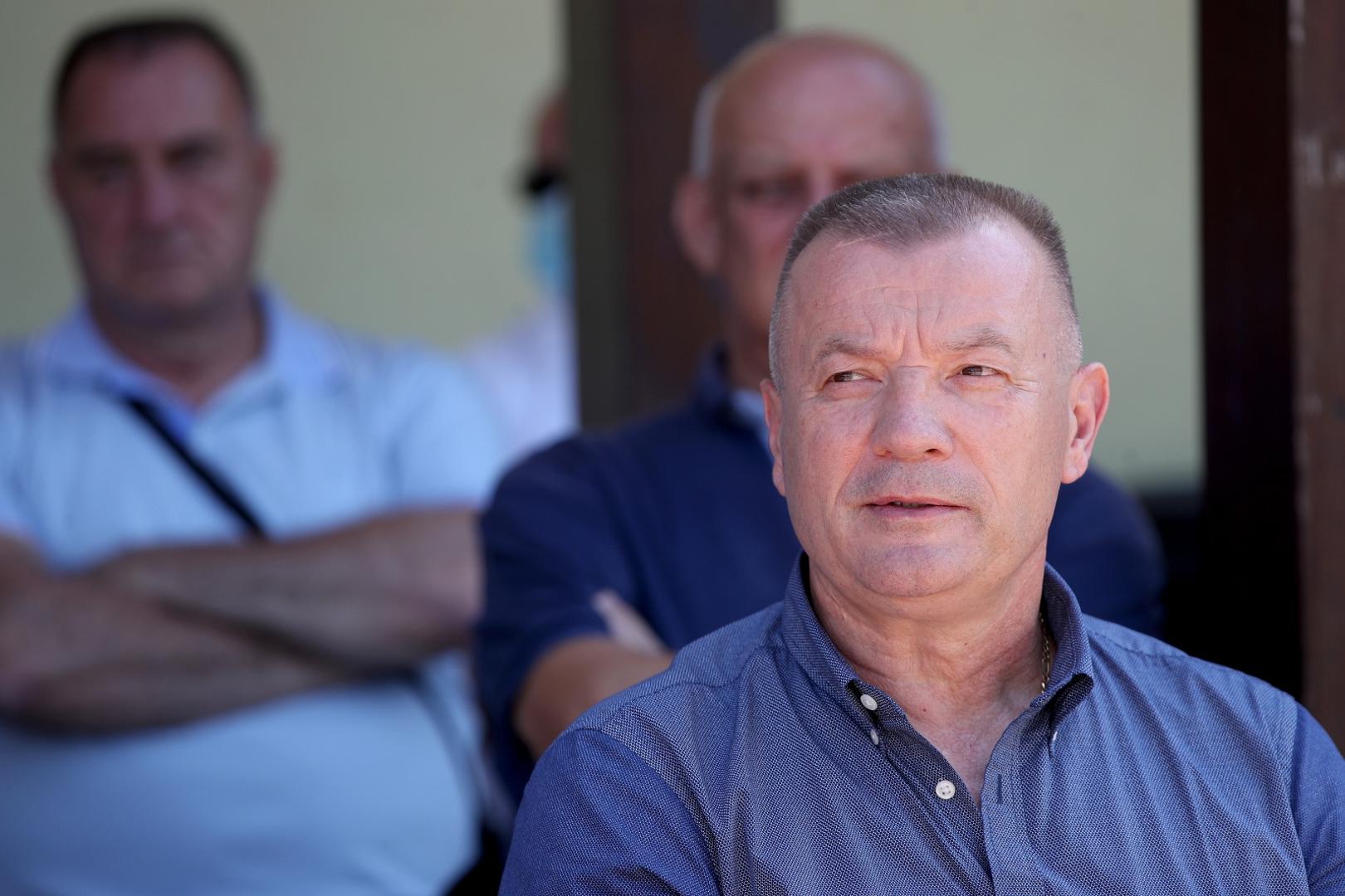 29.08.2020., Zagreb - Konferencija za medije s osvrtom hrvatskih branitelja – ratnih zapovjednika na trenutno stanje u drzavi te kontekst u kojem se aktualni dogadjaji odvijaju. Takodjer su iznijeli svoj  stav o politici predsjednika Vlade Andreja Plenkovica i postupcima potpredsjednika Vlade i ministra hrvatskih branitelja Tome Medveda.Photo: Igor Kralj/PIXSELL