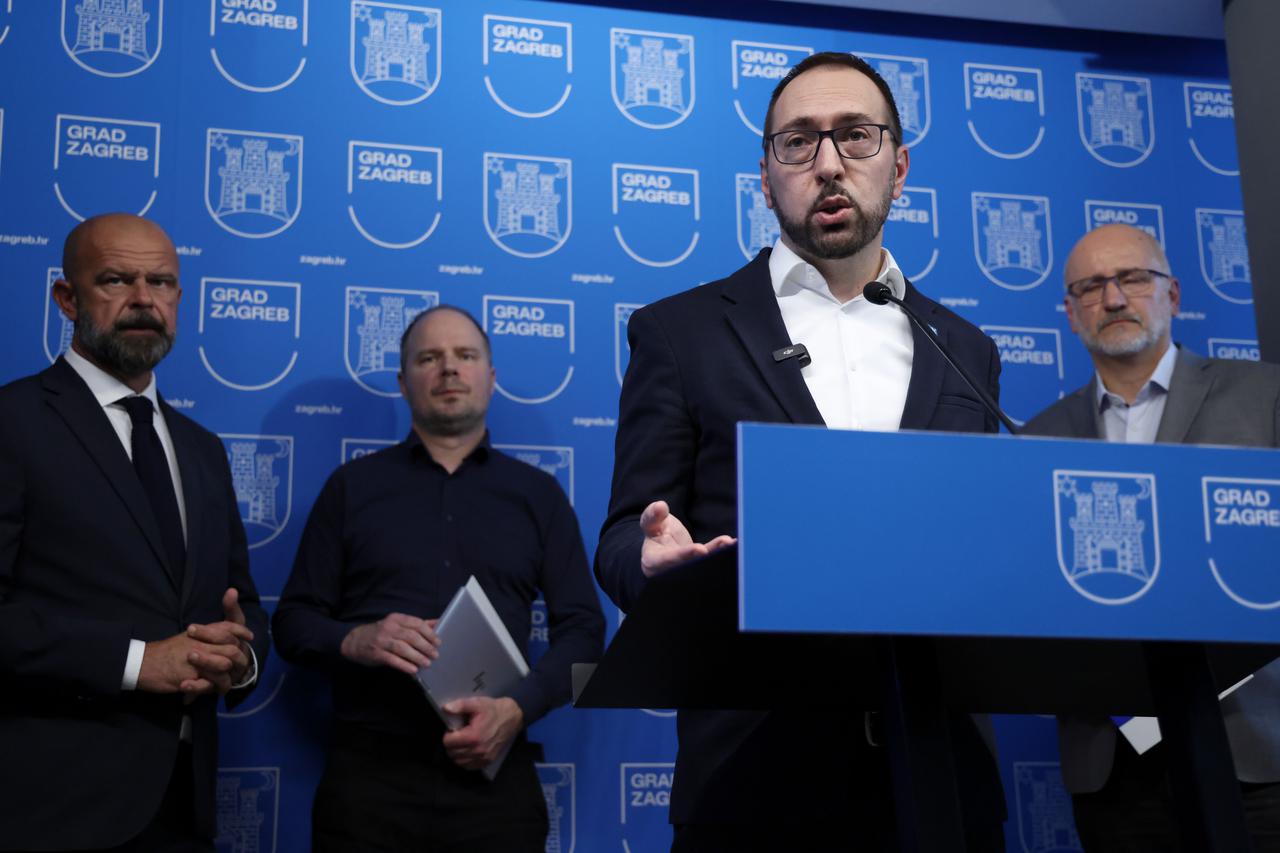 Zagreb: Tomašević održao konferenciju za medije u vezi štrajka ZET-a i Holdinga