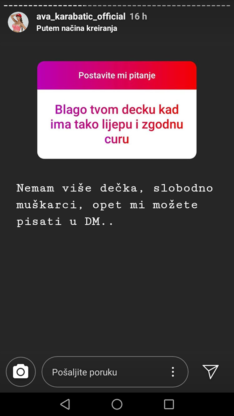 Ava Karabatić priznala da je opet sama