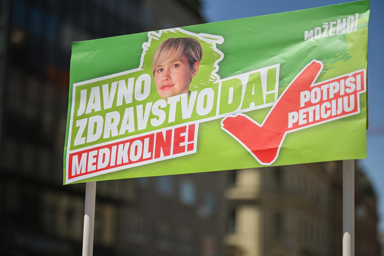 Zagreb: Konferencija za medije Ivane Kekin o kampanji za očuvanje javnog zdravstva