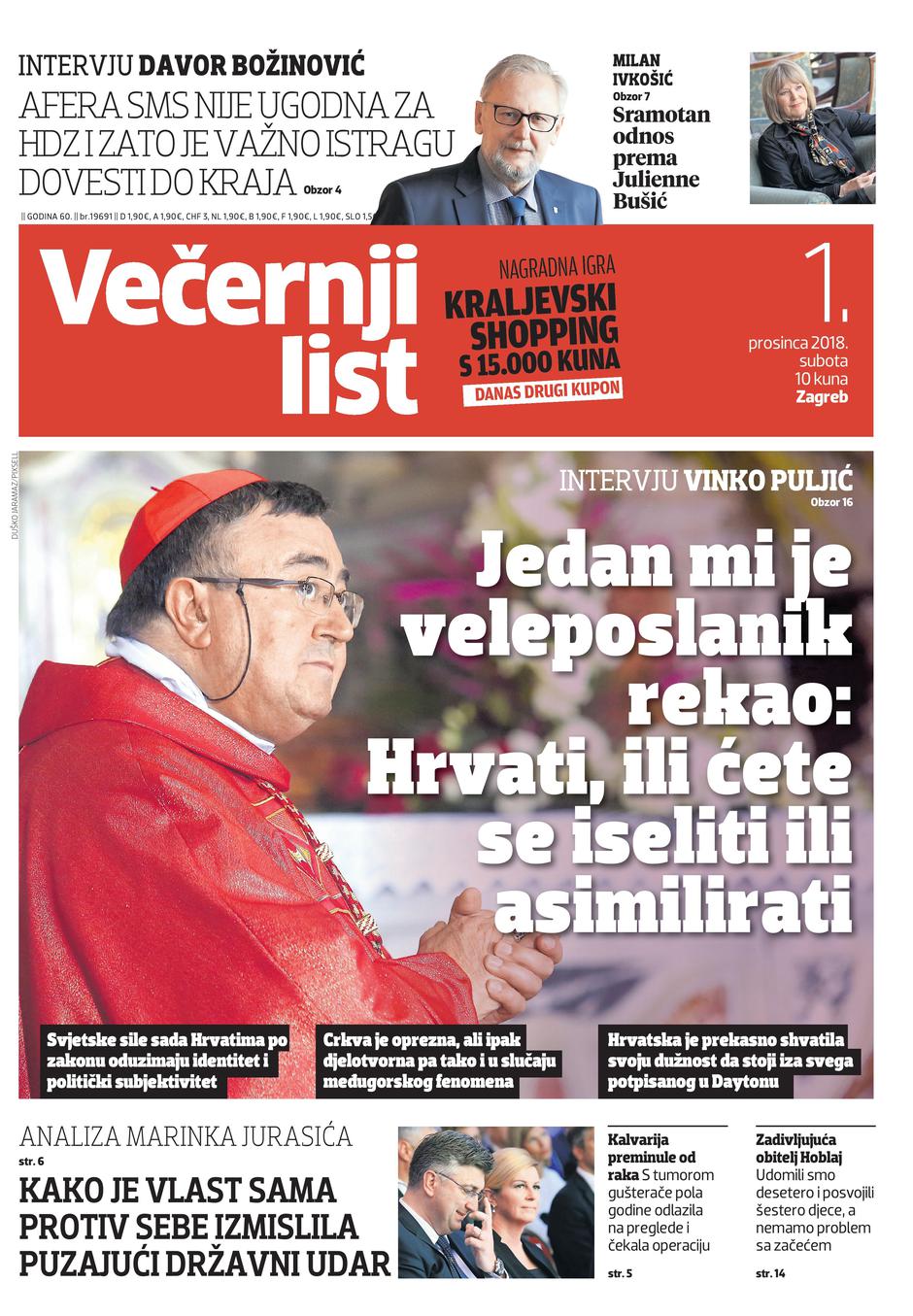 Naslovnica 1. 12. 2018.