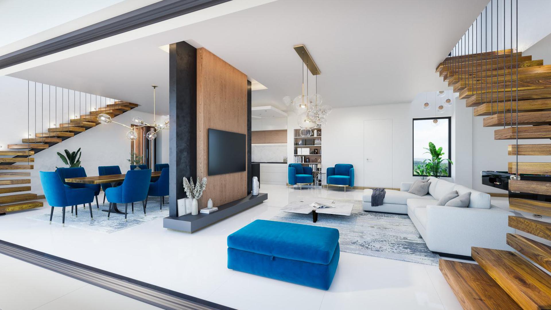 Unutrašnjost vile odlikuje se promišljenim rasporedom i visokim standardom opreme.