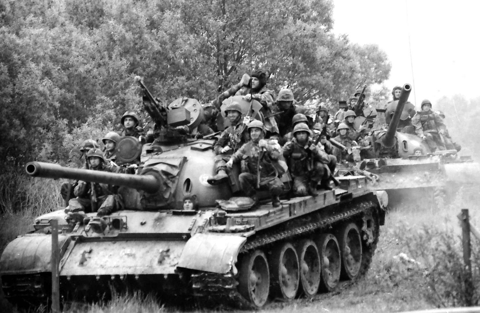 02.05.1995., Okucani - Vojno redarstvena akcija Bljesak kojom je Hrvatska vojska krenula u oslobadjanje okupiranih dijelova zapadne Slavonije. rPhoto: Davor Visnjic/PIXSELL